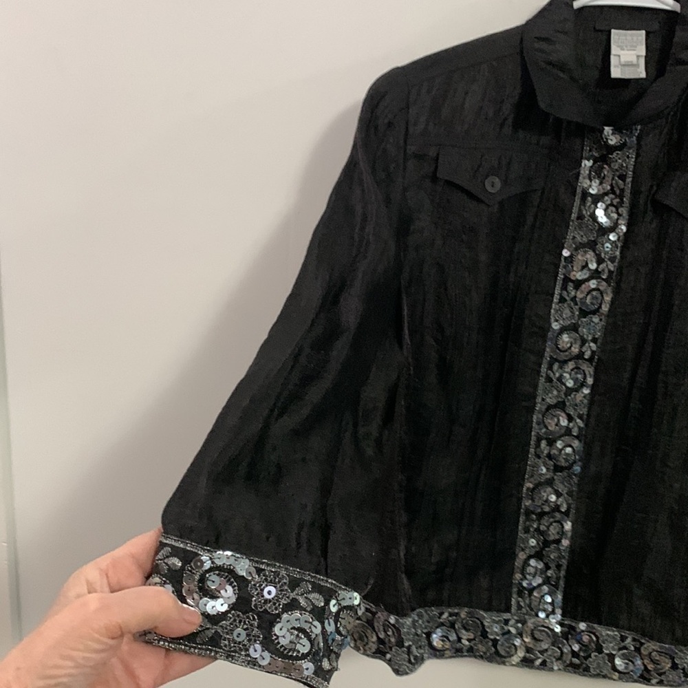 Alain Weiz Couture Jacket With Sequin Borders In … - image 3